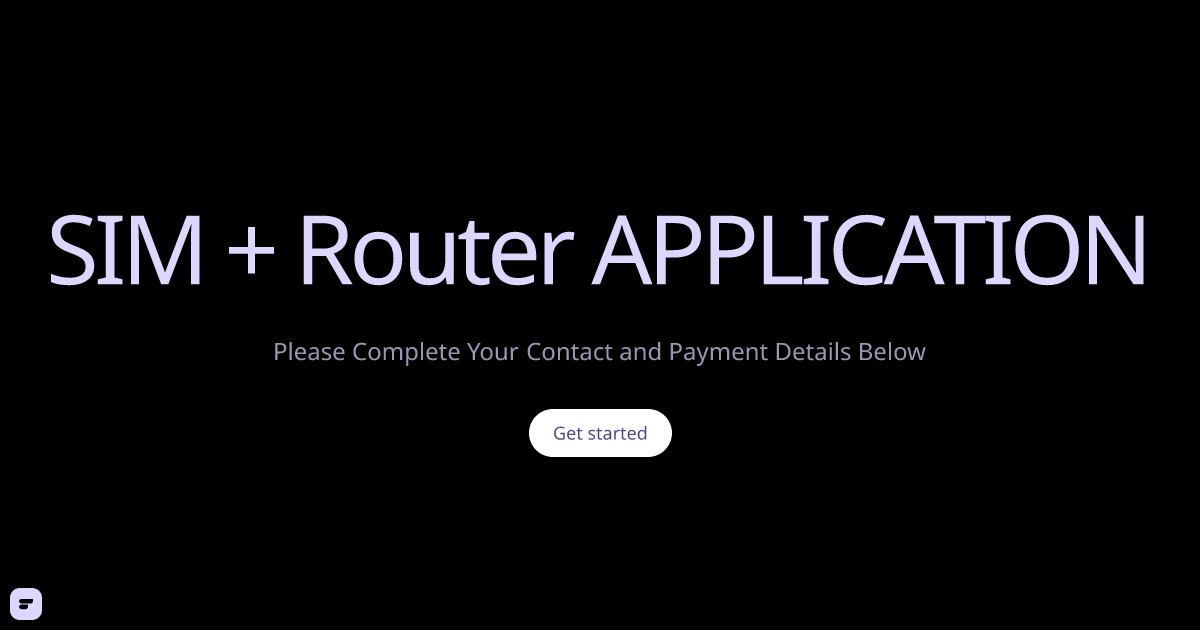 SIM + Router APPLICATION - Formshare